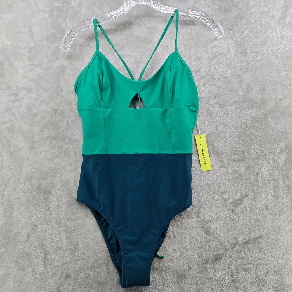 Summersalt The Swan Dive One-Piece Swimsuit 6 Seaglass Seaweed